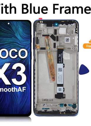 POCO X3 Display Per Xiaomi POCO X3 Display LCD Touch Screen Digitizer Assembly Per POCO X3 Pro NFC LCD M2102J20SG Display - riparo82