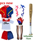 Costume Harley Quinn Carnevale 2026 - Set Completo Bambine con Giacca e Pantaloni