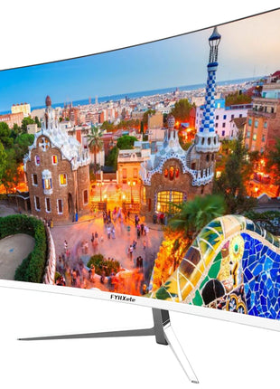 FYHXele 27inch Curved Monitor 1K FHD 75hz VA panel 2ms Response Adaptive-Sync For Gaming Monitor  LED PC Desktop With HDMI/DP - Riparo82