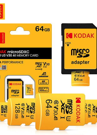 Kodak Micro SD Card 512GB 256GB 128GB 64GB 32GB class10 scheda di memoria Flash U3 4K cartao de memoria ad alta velocità