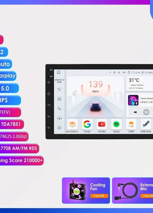 7"/9"/10" 2 Din Android12 Universal Car Multimedia Player For Hyundai Honda Nissan Toyota Kia Autoradio Unit WIFI GPS Car Audio - Riparo82