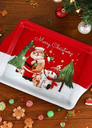 Piatti e vassoi per snack natalizi per dolcetti natalizi Piatti da portata durevoli e versatili per frutta, dessert, decorazioni per la cucina di casa - riparo82