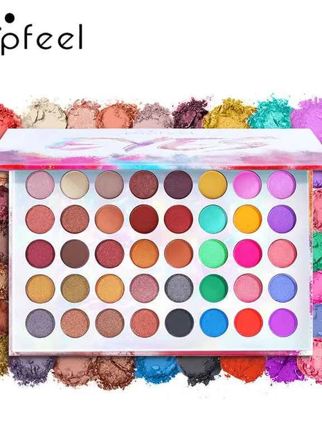 POPFEEL Color Studio Eyeshadow Palette, Highly Pigmented 40 Shades Matte and Shimmers Makeup Palette, Waterproof Blendable