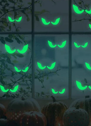 Halloween Night Light Wall Stickers Peeping Night Light Eyes Stickers Ghost Decoration Stickers Fluorescent Horror Wall Stickers - Riparo82