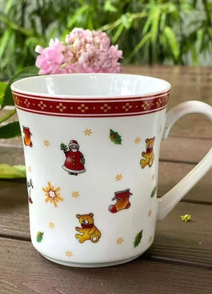 Set di piatti natalizi in ceramica ad alta temperatura, albero di Natale, piatto per cibo occidentale, bella tazza da caffè, ciotola, set natalizio di varietà ricca - riparo82