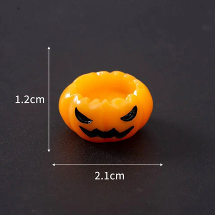 Halloween small ornaments horror skull pumpkin wizard resurrection ghost festival doll resin crafts desktop ornaments
