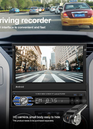 Hikity 2+64G Android Car Radio carplay Autoradio 1Din 7'' Touch Screen Car Multimedia Player GPS Navigation Wifi Auto Bluetooth - Riparo82