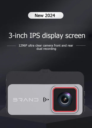Dash Cam Car DVR HD 1080P Night Vision Dual Lens Front and Rear Camera Reversing Image Car Charge Driving Recorder Black Box - Riparo82