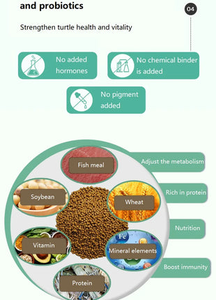 105g General Turtle Food Brazilian Turtle Feed Grass Turtle Young Turtle Food Small Particles Hair Color Yellow Edge Snapping - Riparo82