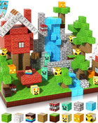 Blocchi magnetici Mine World Magnetic Forest House Brick Cube Toys Set STEM Sensoriale 2025 Miglior regalo per 3+ Boy Girl Kid - riparo82