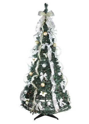 Vendita calda 120/150/180/210 cm Pieghevole Pre-Decorato Albero Di Natale Pop-Up Decorazione Festiva Decorazioni Per La Casa Albero Di Natale Portatile