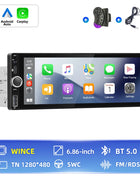Hikity 2+64G Carplay Android 1din Car Radio Android Auto Stereo 6.86
