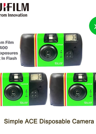 Fujifilm Fotocamera a pellicola usa e getta monouso Fujifilm Quick Snap/Fujifilm Quick Fun/Fujifilm ACE 400 con Flash 27 esposizioni fotografiche