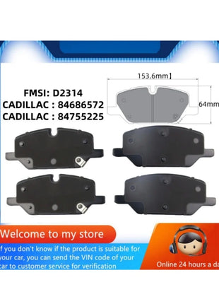 Per SAIC-GM Cadillac CT5(A2LL)GT4(E2QL)XT4(E2UL) Pastiglie Freno Anteriori 84686572 84755225/Parti Automobili -55025