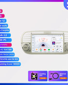 Hizpo 7 Inch 8 Core Car Radio Stereo for FIAT 500 2007-2015 GPS 2din Autoradio CarPlay Android 13 Auto Navigation Head Unit Wifi