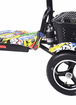 3 Wheel Mobility Scooter For Adults Electric Scooter With Basket Handlebar Foldable Commuter Small Electric Tricycle For Elderly - Riparo82