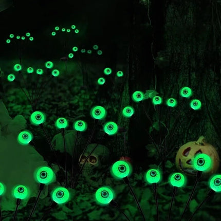 1PCS Halloween LED Eyeball Lights Solar Garden Lawn Lights Outdoor Scary Decoration Lights Halloween Party Decoration