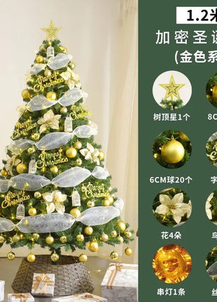 Albero di Natale Casa Nuova crittografia Luminoso Grandi decorazioni natalizie Pacchetto fai da te di lusso