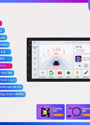 7"/9"/10" 2 Din Android12 Universal Car Multimedia Player For Hyundai Honda Nissan Toyota Kia Autoradio Unit WIFI GPS Car Audio - Riparo82