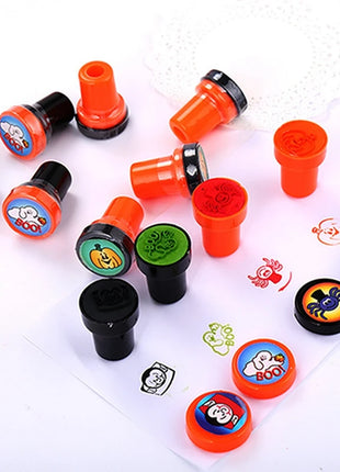 12/24pcs Creative Cartoon Pumpkin Bat Seal Halloween Party Toy Children Birthday Party Small Gifts Kids Favour Gift Bag Fillers - Riparo82