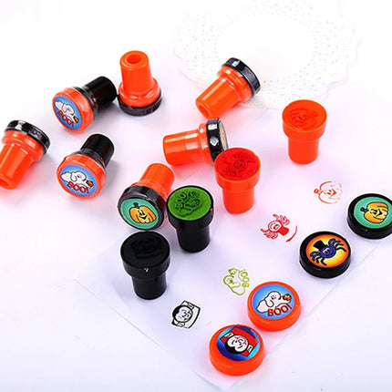 12/24pcs Creative Cartoon Pumpkin Bat Seal Halloween Party Toy Children Birthday Party Small Gifts Kids Favour Gift Bag Fillers