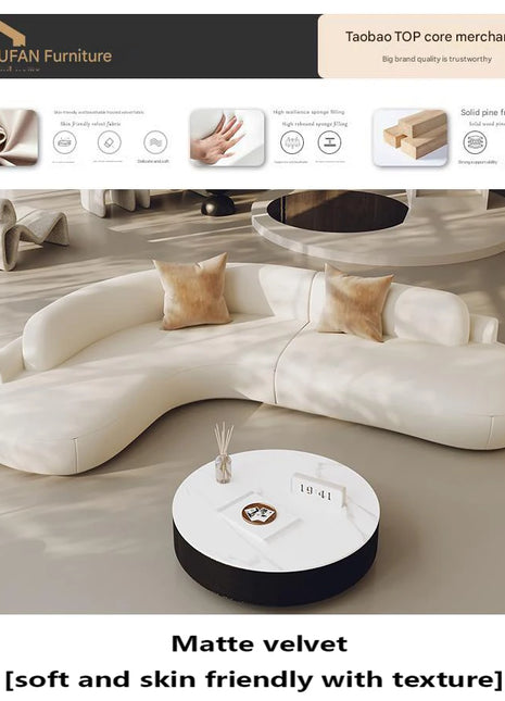 Divani da soggiorno moderni di lusso Divani da soggiorno bianchi minimalisti confortevoli di grandi dimensioni Mobili da terrazza di design Muebles