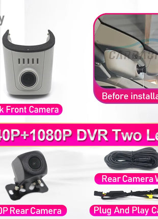 Dash Cam for Audi A1 A3 A4 A5 A6 A7 A8 Q2 Q3 Q5 Q7 Q8 TT RS S 2016 to 2025,4K Dashcam Wifi Dash Camera for Audi,Dvr in the Car - Riparo82