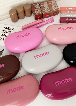 2025 INS Rhode Charm Woman Cosmetic Mirror Lipstick Blush Lip Gloss Portable Skin-friendly Soft Silicone Storage Bag Gifts Cover - Riparo82