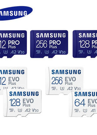 Scheda di memoria SAMSUNG EVO/PRO Plus Scheda Micro SD 64G A1 128G 256G 512G U3 A2 V30 Registratore unità Monitor Fotocamera Scheda TF dedicata