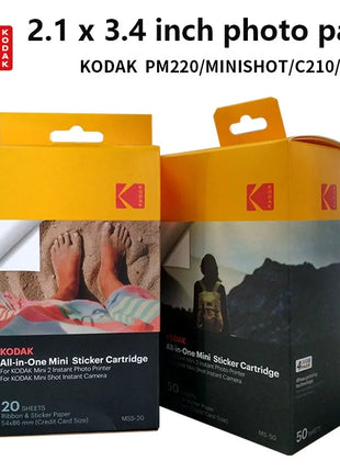 10-100 fogli Kodak Mini 2/Shot Set di cartucce d'inchiostro all-in-one Kodak C210 Carta da stampa dedicata Carta fotografica per telefono cellulare