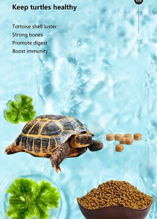 105g General Turtle Food Brazilian Turtle Feed Grass Turtle Young Turtle Food Small Particles Hair Color Yellow Edge Snapping - Riparo82