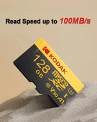 KODAK Micro Card Registratore di guida Scheda di memoria Micro SD da 128 GB per telefono cellulare PC Auricolare Altoparlante Interruttore di gioco per fotocamera HD