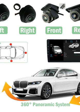 360 Cameras for Car Panoramic Camera 1080P AHD Front /Rear /Left /Right Rear View Cameras System for Android Auto Radio System - Riparo82