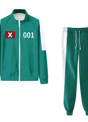 Calamari Gioco Costume Cosplay Giocatore Numero 001 230 333 456 Tuta Abiti Abiti da festa Costume da giocatore per adulti