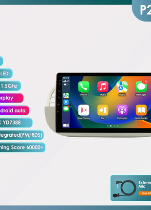 4G 8Core Android Car radio GPS Stereo For Fiat 500 2007-2014 Multimedia Video player 2DIN Autoradio DSP Carplay 7862 Head Unit