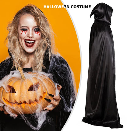 Halloween Cloaks Capes Women Men Cosplay Costumes Long Hooded Devil Demon Dress Up Props Performance Costume for Halloween Party