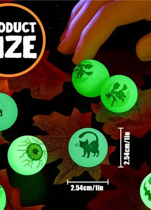 20/40Pcs Halloween Party Kids Gift Plastic Pumpkin Boxes with Glow in The Dark Bouncy Balls Trick or Treat Favors Goodie Fillers - Riparo82