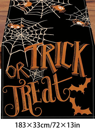 Halloween Tablecloth tablecover table decor Haunted House Pumpkin Spider Web Tablecloth 2025 Halloween Party Decoration Supplies - Riparo82