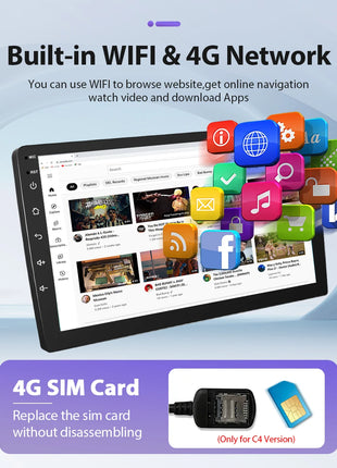 Podofo 6+128G Android 2Din Autoradio for Audi A3 2008-2012 Wireless CarPlay 9" IPS Screen Car Radio GPS Navigation Stereo Wifi - Riparo82