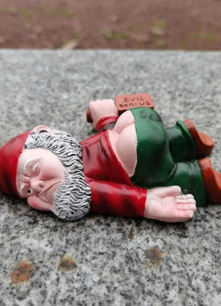 12cm Drunken Gnomes Funny Resin Statue for Home Decor Whimsical Indoor Outdoor Ornament Interesting Garden Christmas Santa Claus - Riparo82