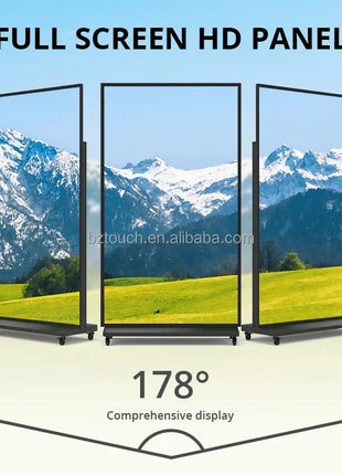 Hushida 75 85 Inch 2K 4K Full HD Wifi Media Lcd Advertising M onitor Touch Screen 43 49 55 Inch Floor Standing Digital Signage - Riparo82