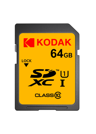 Scheda SD KODAK 64 GB 128 GB 32 GB U1 V30 Scheda di memoria SD Flash a grandezza naturale normale ad alta velocità per fotocamera