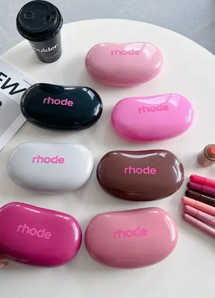 2025 INS Rhode Charm Woman Cosmetic Mirror Lipstick Blush Lip Gloss Portable Skin-friendly Soft Silicone Storage Bag Gifts Cover - Riparo82