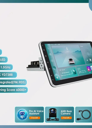 4G Universal 1 Din Car Multimedia Player 360 Rotatable Screen Autoradio Stereo Navi GPS WiFi Auto Radio Android Video Player Map