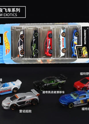 Hot Wheels Set 5 Auto Sportive 1:64 - Pack Modellini Metallo Pista