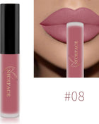 NICEFACE Nude Liquid Lipstick Ultra Matte Velvet Long Lasting Women Beauty Red Nonstick Cup Waterproof Lip Gloss Lips Cosmetics - Riparo82