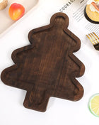 Simpatico vassoio per stoviglie natalizie, piatto da frutta in legno per albero di Natale, piatto in legno per scomparto per torte e dessert - riparo82