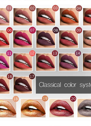 Super Matte Velvet Liquid Lipstick - 21 Colors Christmas Lip Makeup Long Lasting 18 Color Selection Lipgloss Lip Cream - Riparo82