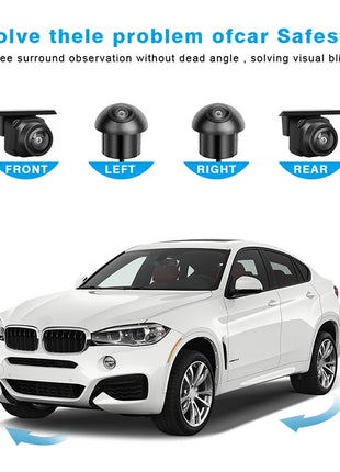 360 Cameras for Car Panoramic Camera 1080P AHD Front /Rear /Left /Right Rear View Cameras System for Android Auto Radio System - Riparo82