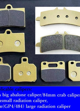 Pastiglie freno sinterizzate in metallo rame ad alte prestazioni per moto per pinza freno di montaggio Adelin/Rpm/Frando/Brembo 82/84/40/100mm